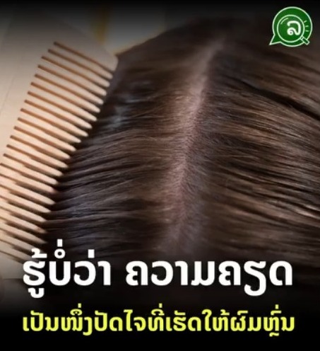 ຮູ້ບໍ່ວ່າ ຄວາມຄຽດ ເປັນໜຶ່ງປັດໄຈທີ່ເຮັດໃຫ້ຜົມຫຼົ່ນ.