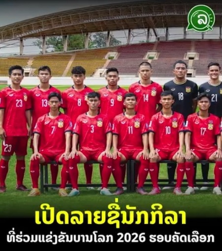 ເປີດລາຍຊື່ນັກກິລາ ທີ່ຮວ່ມແຂ່ງຂັນບານໂລກ 2026 ຮອບຄັດເລືອກ